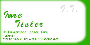 imre tisler business card
